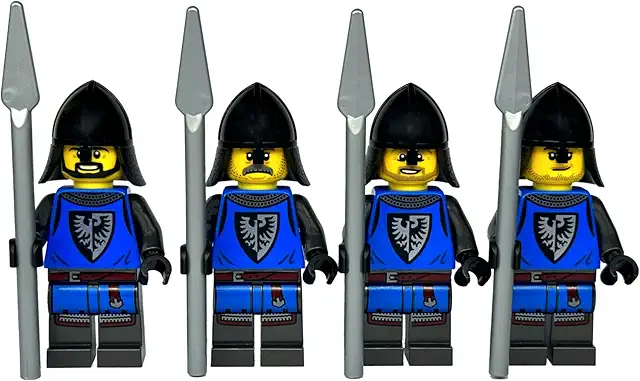 LEGO Ritter Minifiguren: 4 Falkenritter Figuren für Mittelalter-Burgsets