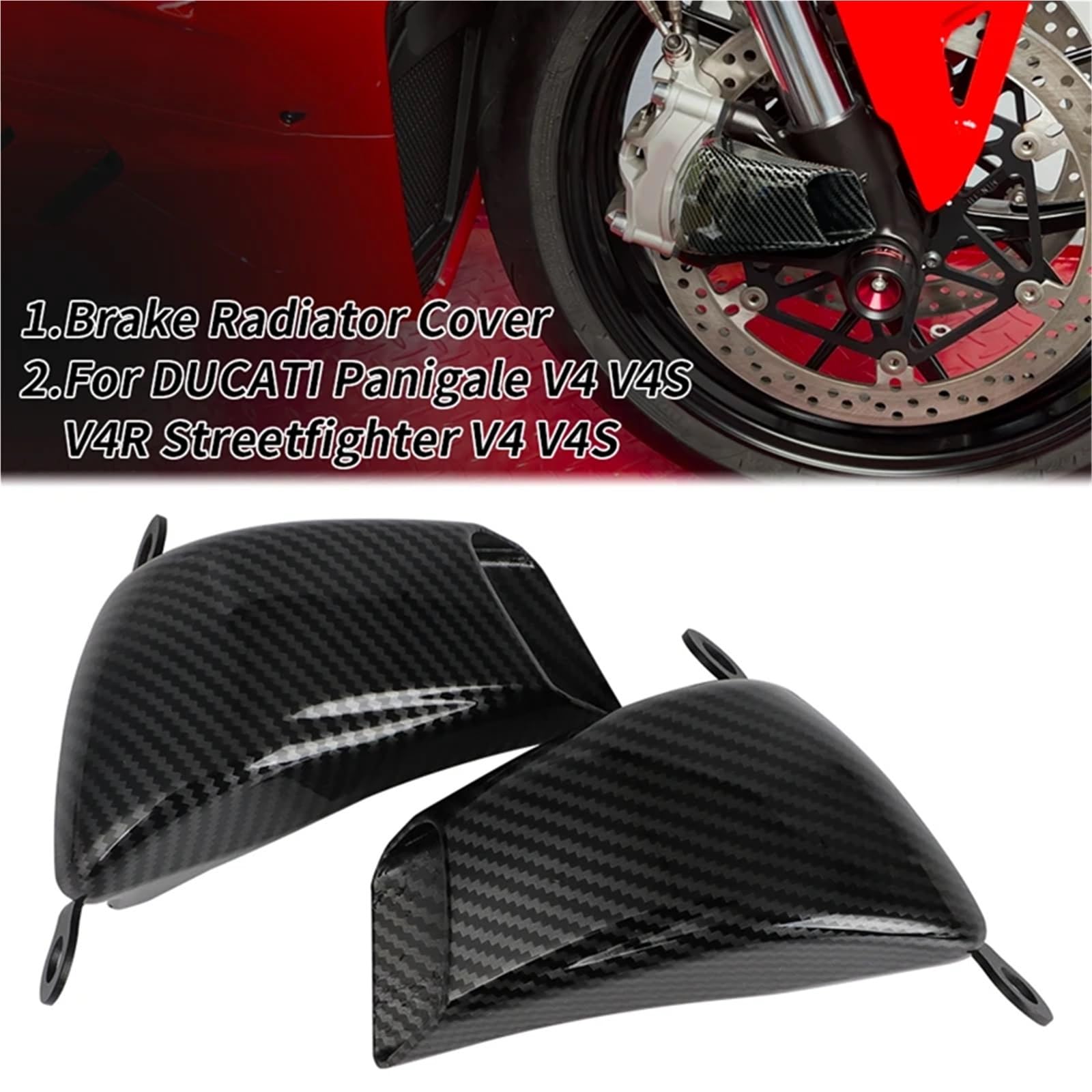 Brake Caliper Cooler Do Panigale V4 V4S V4R osłona chłodnicy zacisku przewodu powietrznego Caliper Bracket Radiator Cover