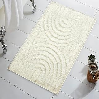 Boho Cute Bath Mat Non-Slip 20’’W x 32’’L Luxurious Modern Minimalist Ra...