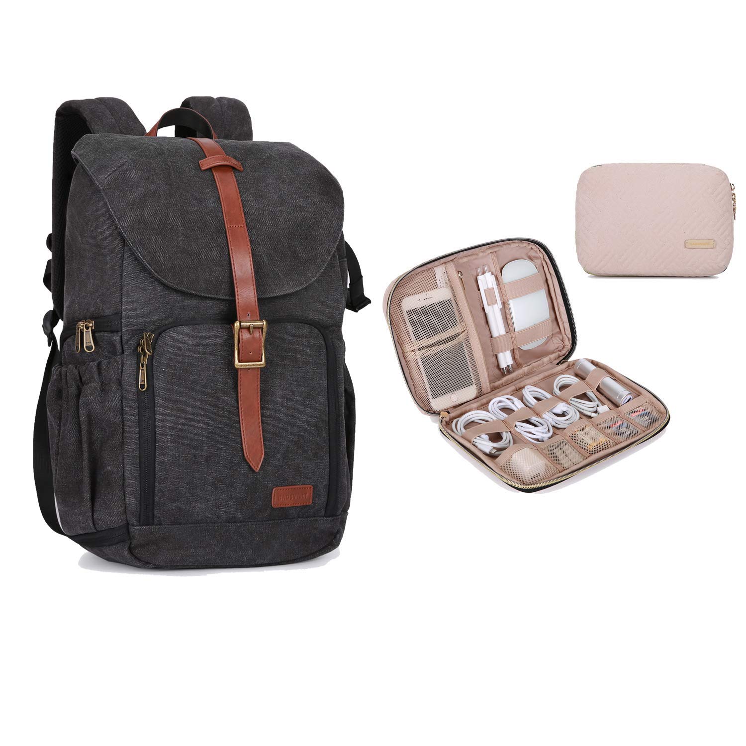 BAGSMART Anti-Theft Camera Backpack and Travel Electronic Orgnaizer Case for Women