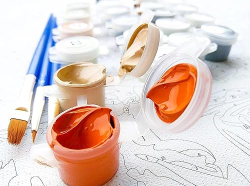 Miniatura 7 de CHWGLFGG Paquete de 6 pinturas de paisaje por números para adultos, niños y principiantes, kits de pintura por números para adultos sobre lienzo con