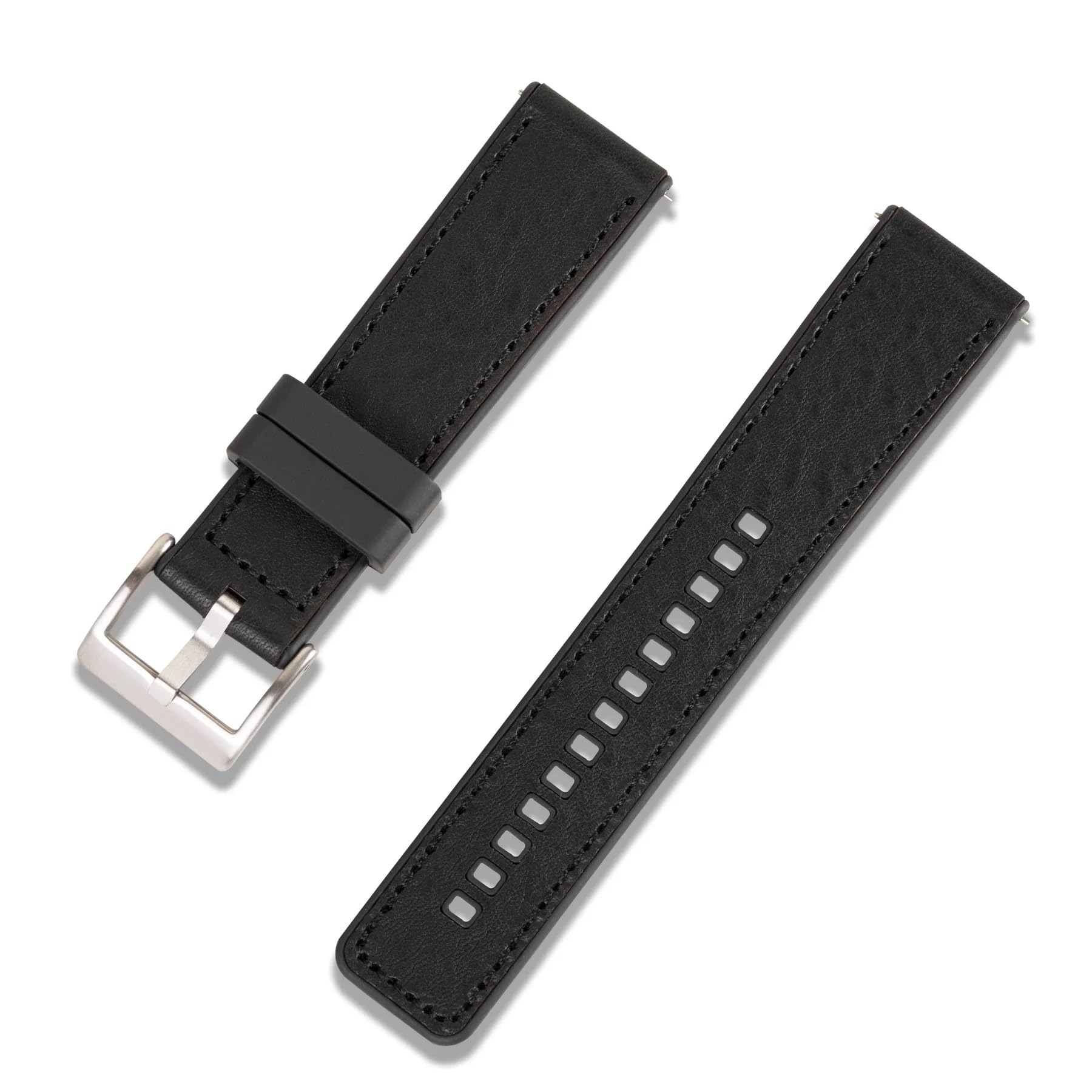 Crafter BlueUL03 Straight End Hybrid FKM Rubber Watch Strap Replacement Band for All 20mm/22mm Width Lug Watches
