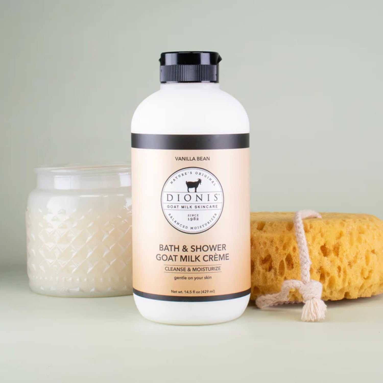 Dionis Goat Milk Bath Soap & Liquid Shower Crème Vanilla Bean 14.5oz (Pack of 1)