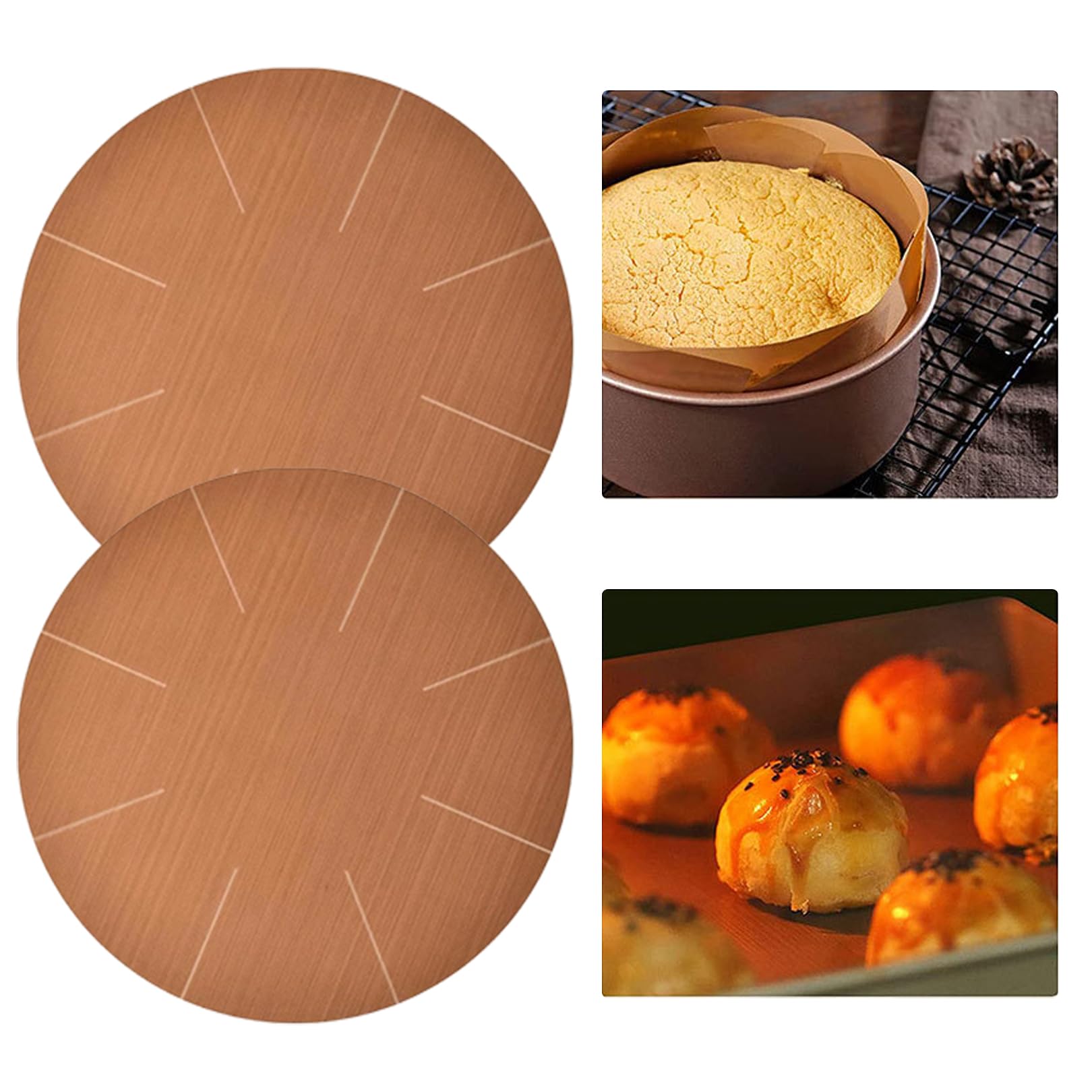 Set Di 2 Fogli Di Carta Forno Permanente Riutilizzabile - 43x23 Cm, Antiaderente, Resistente Al Calore 260°C, Ecologica
