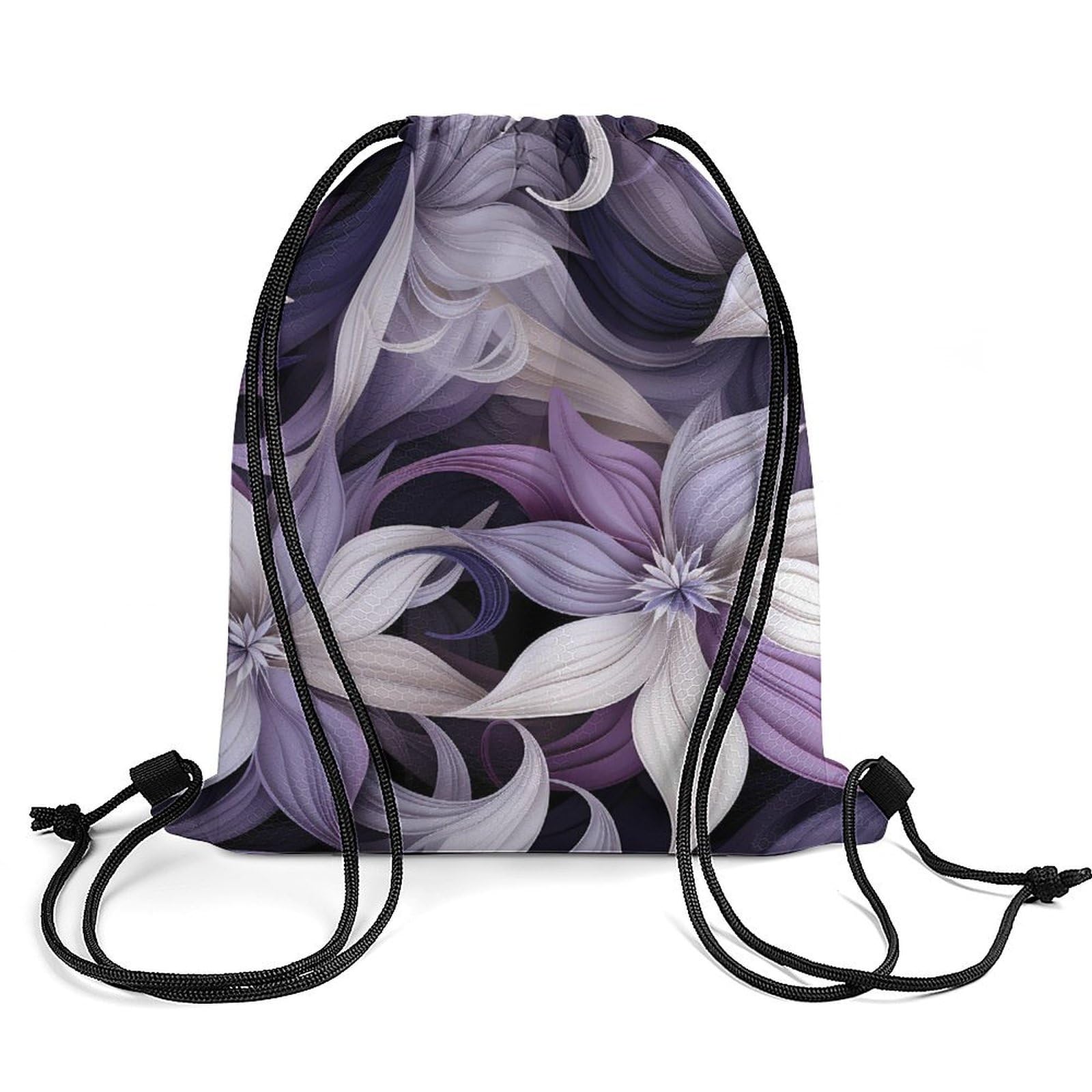 Redbud Purple Flower Plant Drawstring Backpack Durable Sport Gym Bags Daypack for Men Women 35 * 42cm