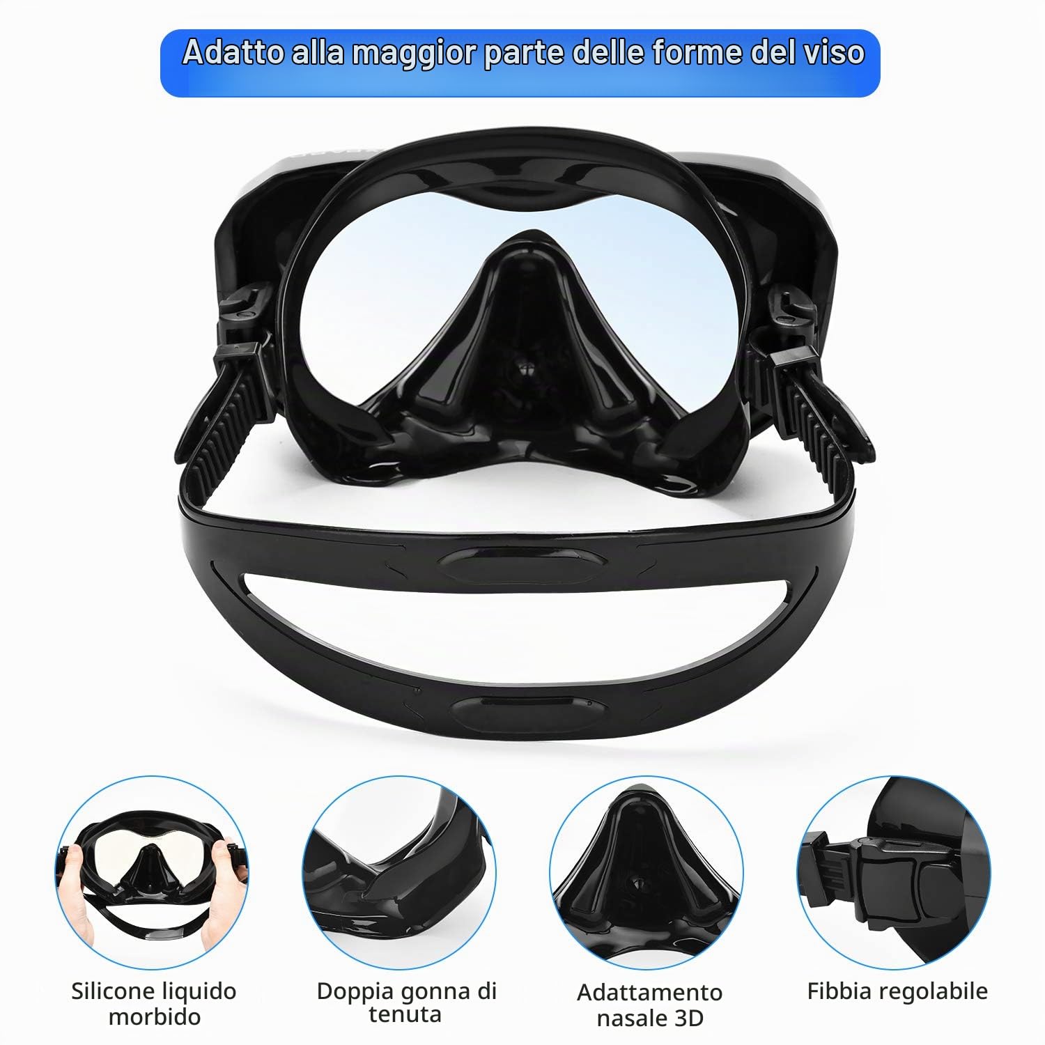 Snorkel Set, Anti-Fog Panoramic View Snorkel Mask and Anti-Leak Dry Snorkel Tube, Snorkeling Gear for Adult and Youth, Snorkel Kit Bag Included
