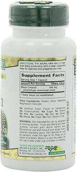 Nature's Bounty Natural Whole Herb Black Cohosh 540mg, 100 Capsules (Pack of 2)