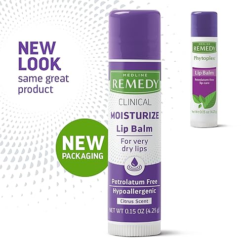 Miniatura 2 de Medline Remedy Clinical Lip Balm, fórmula hidratante calmante para labios secos agrietados, 0.15 onzas, paquete de 36