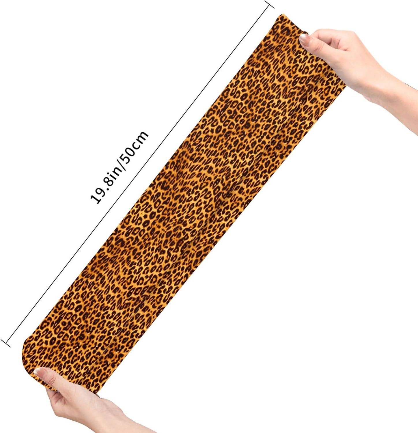 Animal Leopard Print Kids Cozy Knee High Tube Compression Socks Novelty Athletic Long Crew Socks for Child Girls Boys 19.8in - Image 2