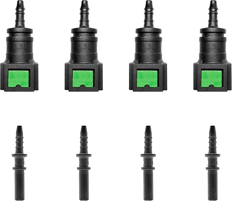 Conectores rápidos de linha de combustível Japtend 6,3 mm para mangueira ID 3 mm – 4 conjuntos