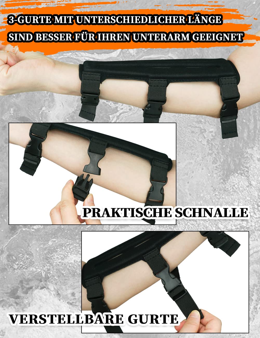 THREE ARCHERS Boogschieten, armbescherming, onderarmbescherming, verstelbare 3-riemen gespen, armbescherming voor boogjagers voor jacht en doelstelling ( L THREE ARCHERS Boogschieten, armbescherming, onderarmbescherming, verstelbare 3-riemen gespen, armbescherming voor boogjagers voor jacht en doelstelling ( L