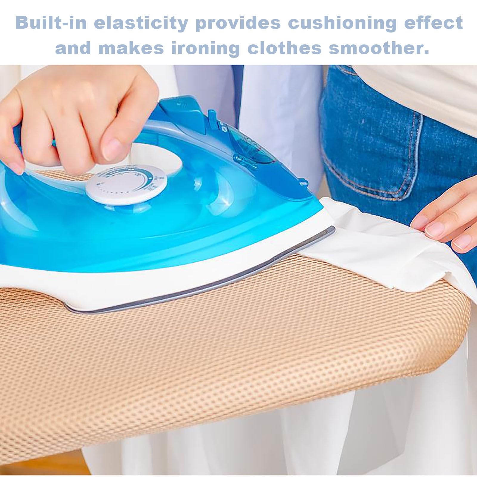 Almohadilla y funda para tabla de planchar, fácil instalación, tela resistente al calor, compatible con planchas de vapor
