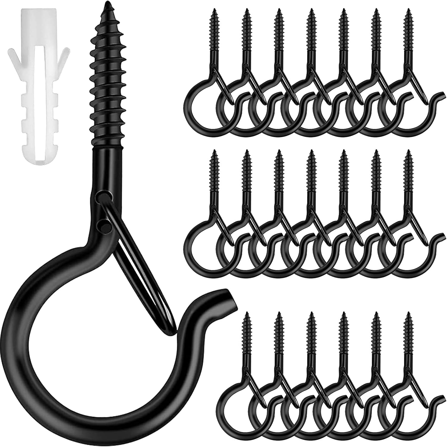 msiori 20 PCS QHanger, Screw Hooks for Outdoor String