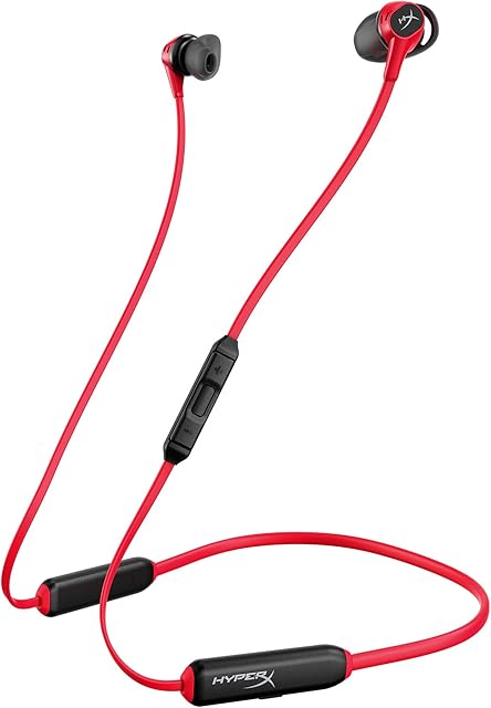HyperX Cloud Buds  Bluetooth Wireless Headphones, Qualcomm aptX HD, 10 Hour Battery Life, 14mm Drivers, Comfortable Silicone Ear Tips, 3 Ear Tip Sizes Included, Mesh Travel Pouch