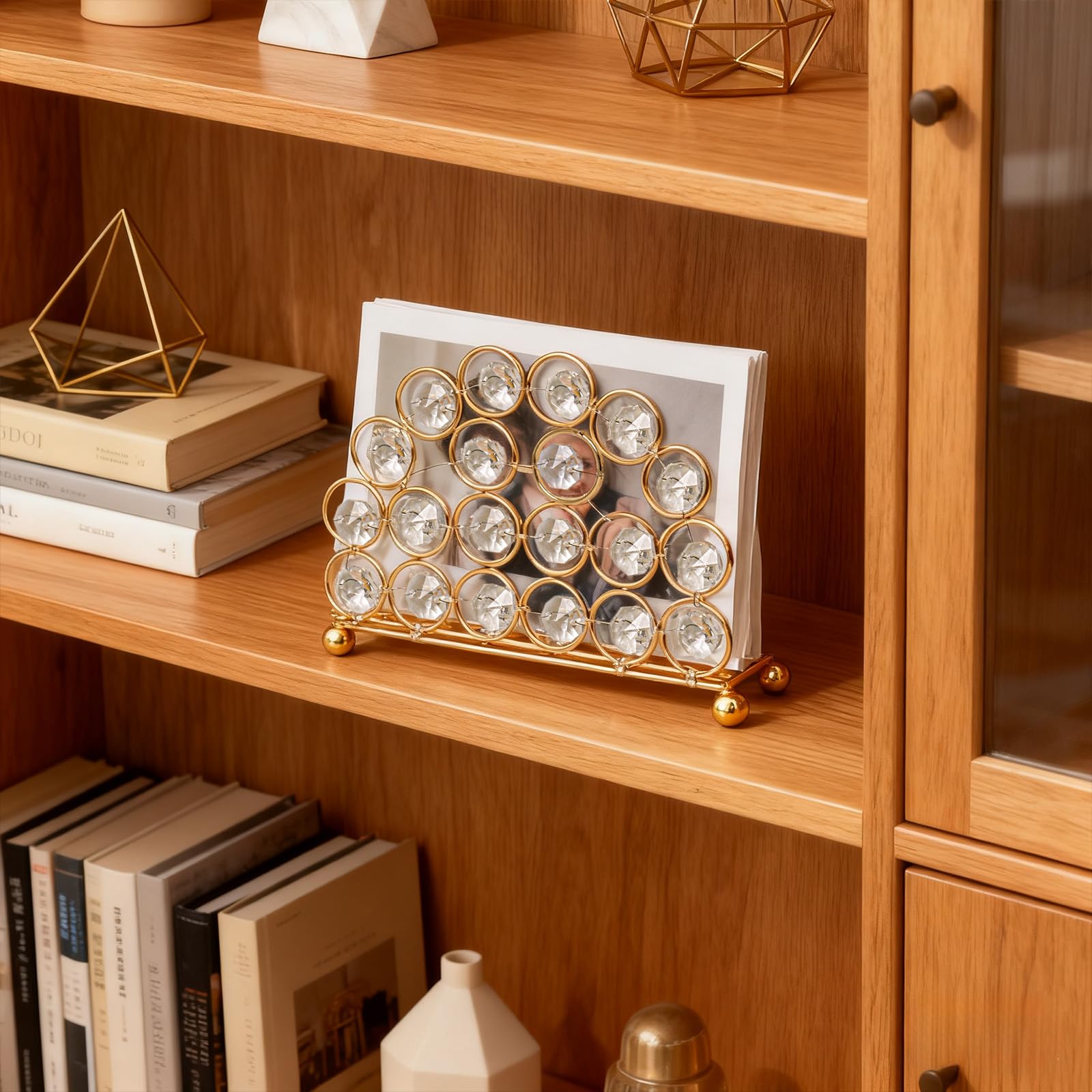 Paquete de 2 servilleteros de cristal dorado, caja de almacenamiento de servilletas, soporte para tarjetas de correo para servilletas de papel, dispensador de pañuelos moderno para cocina, baño, mesa