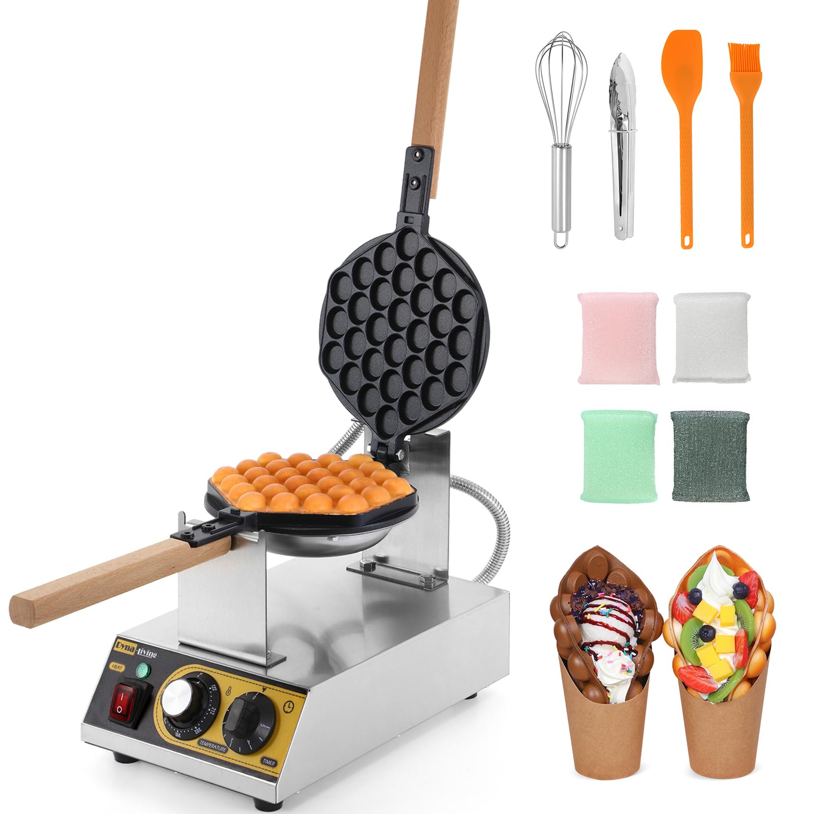 Amazon.com: Dyna-Living Bubble Waffle Maker Commercial Bubble