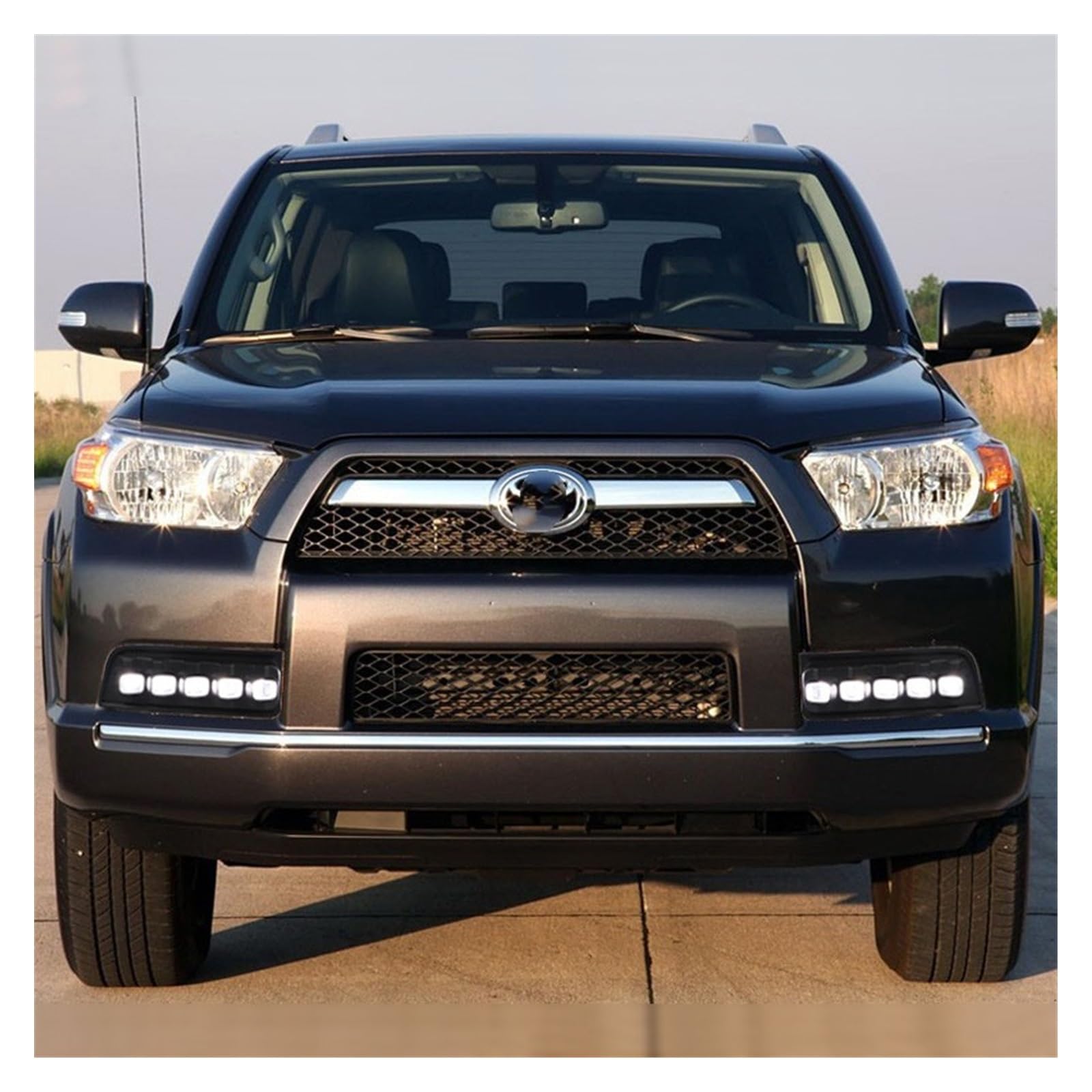 Fendinebbia Decorazione Auto Luce LED DRL Daylamps Per 4Runner 2010-2013 Indicatori Di Direzione Gialli Luce Di Marcia Diurna Copertura Per Automobile