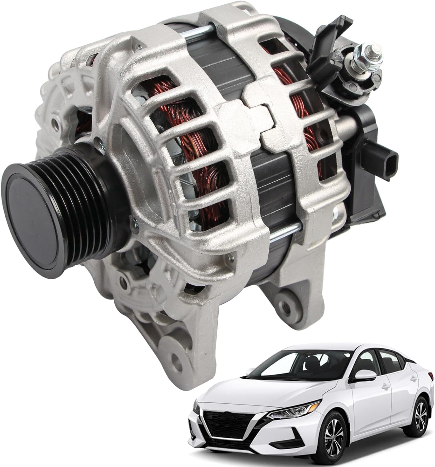 12V 120A Alternator Replacement for Nissan Sentra S SV SR Advance L4 2.0L 2020-2022 Car Alternator Parts Replace 23100-6LB0A 21603 F000BL079B