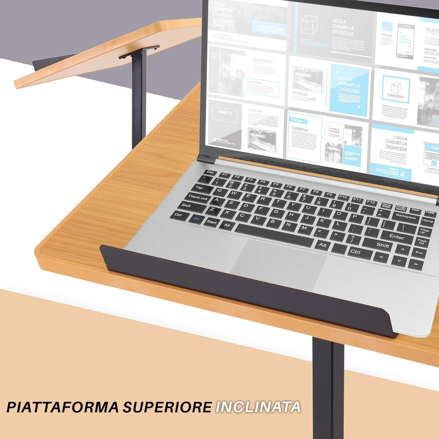 Pyle Leggio per Libri Regolabile in Altezza, Podio Portatile da Pavimento con Design Stabile per Presentazioni in Classe, Conferenze, Supporto Notebook, Libri con Mensola Superiore Inclinata