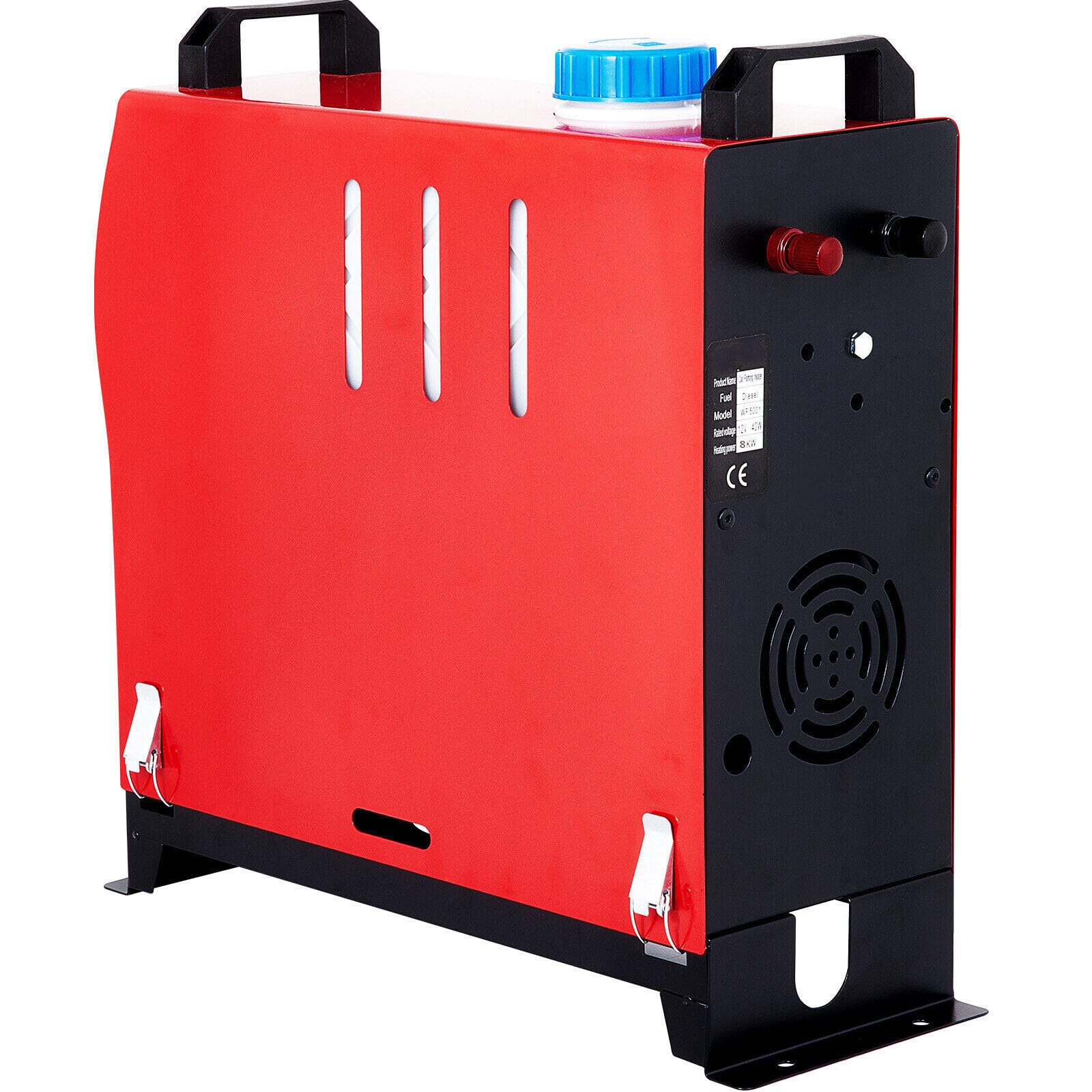 12V Standheizung Diesel, 8KW Diesel Lufterhitzer, 0,18-0,48 Standheizung, Luft Dieselheizung, Air Diesel Heizung für Auto RV Boote LKW Wohnmobil Bus mit Schalldämpfer(Schwarz und Rot)