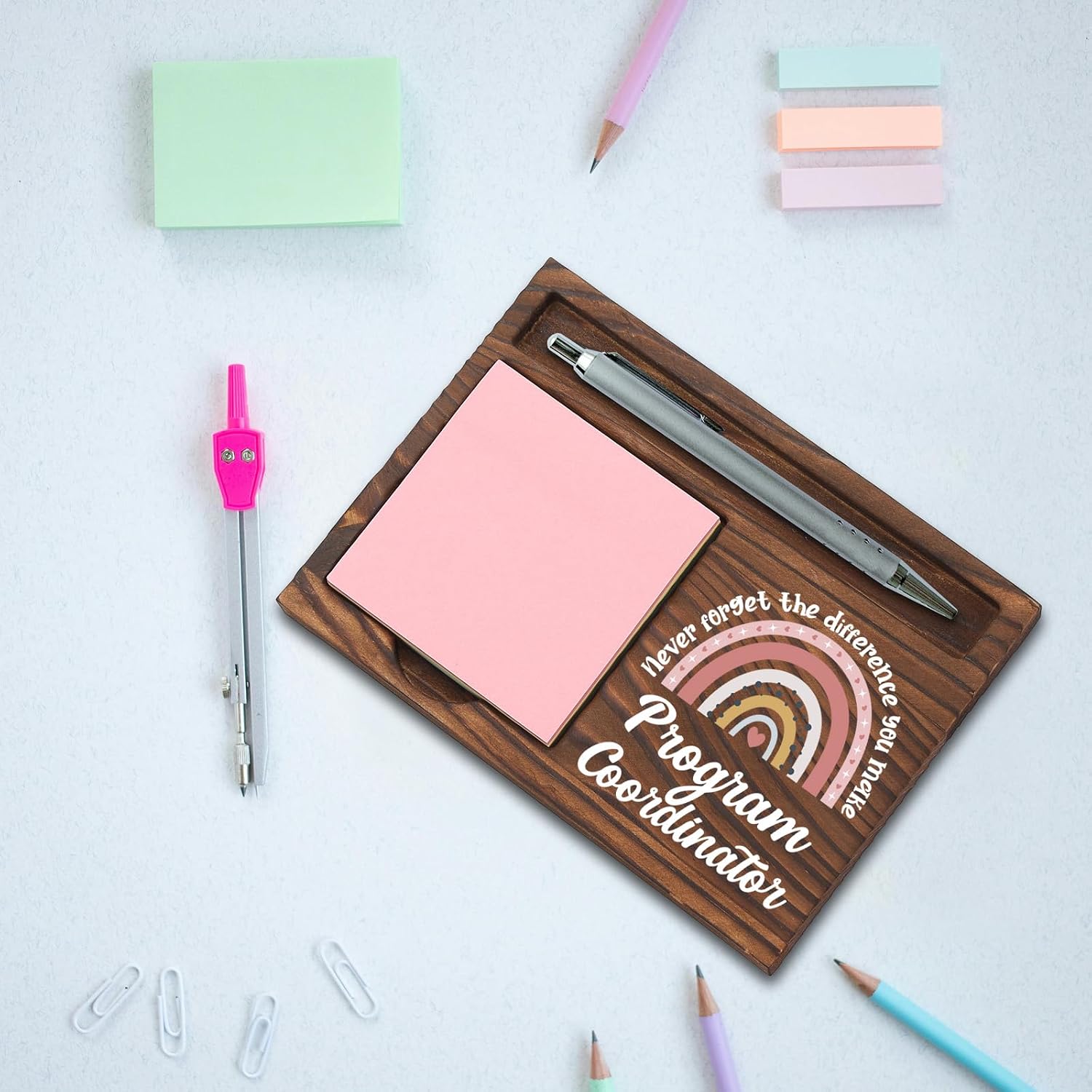 Program Coordinator Gifts, Thank You Appreciation Gifts for Program Manager Coordinator Office Desk Decor Birthday Christmas Self-Stick Note Pad Holders SBB32 image 3