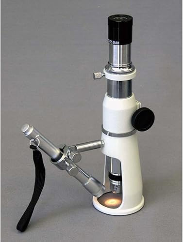 Miniatura 3 de AmScope Microscopio de medición de soporte de mano H50, aumento de 50x, campo de visión de 0.669 in, incluye luz de bolígrafo