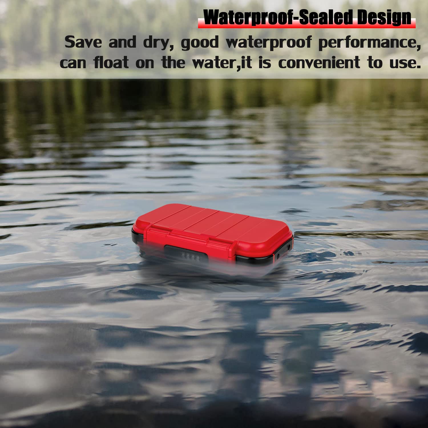 V·RESOURCING Caja de seguridad portátil con código de 4 dígitos, cuerda de alambre extraíble segura para llaves, impermeable, a prueba de golpes, para el hogar, oficina, hotel, viajes, deportes