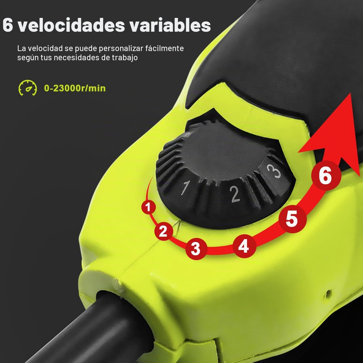 DEWINNER Herramientas oscilantes, 6 velocidades variables 0-23000RPM Herramienta multifunción 300W, Accesorios con cuchillas multifunción de fijación