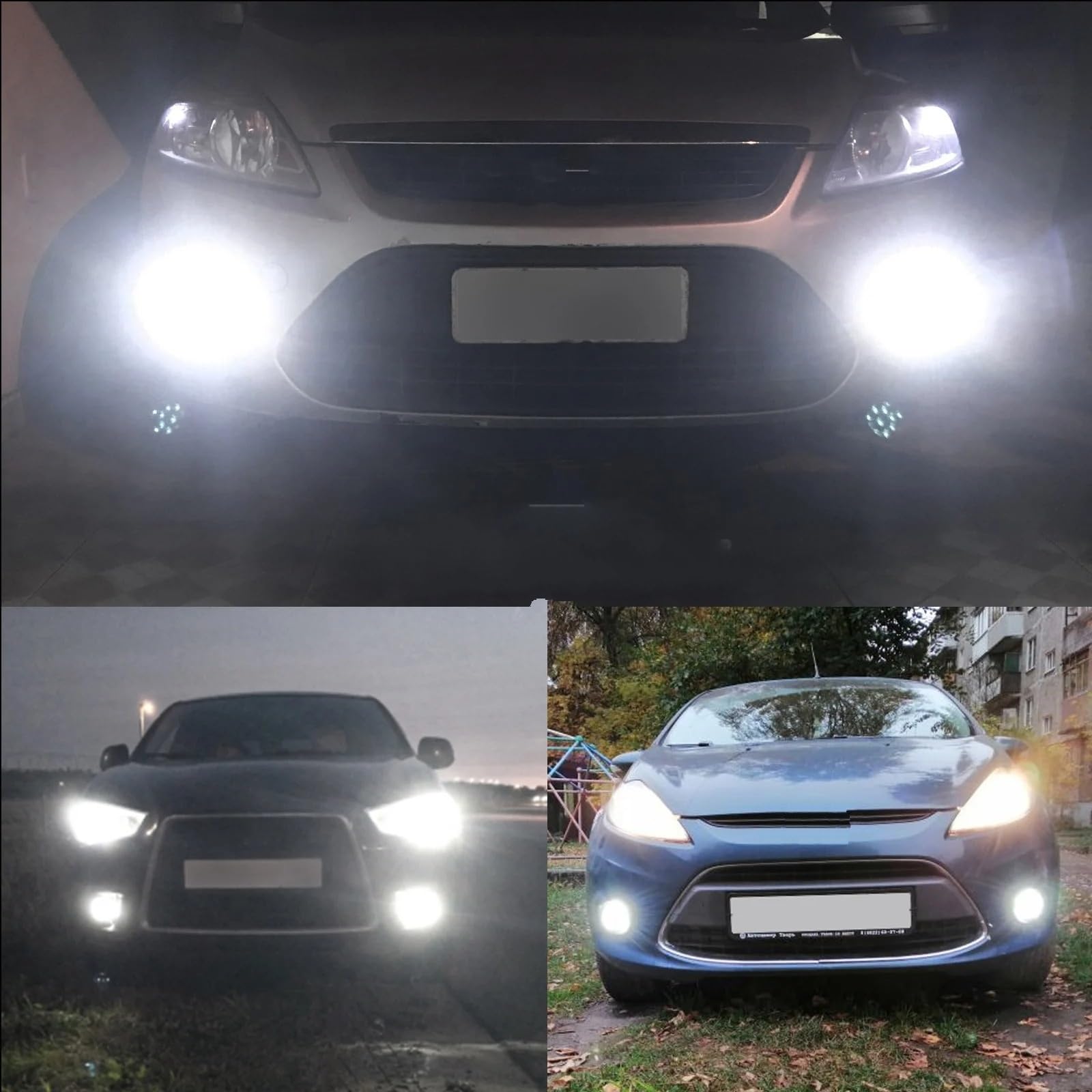 Faro Coche 1 Par Luces Antiniebla LED 12 V Lámpara Montaje Faro Luz Circulación Diurna Para Dacia Para Duster Para Sandero Para Logan 2004 En Adelante Faros Delanteros