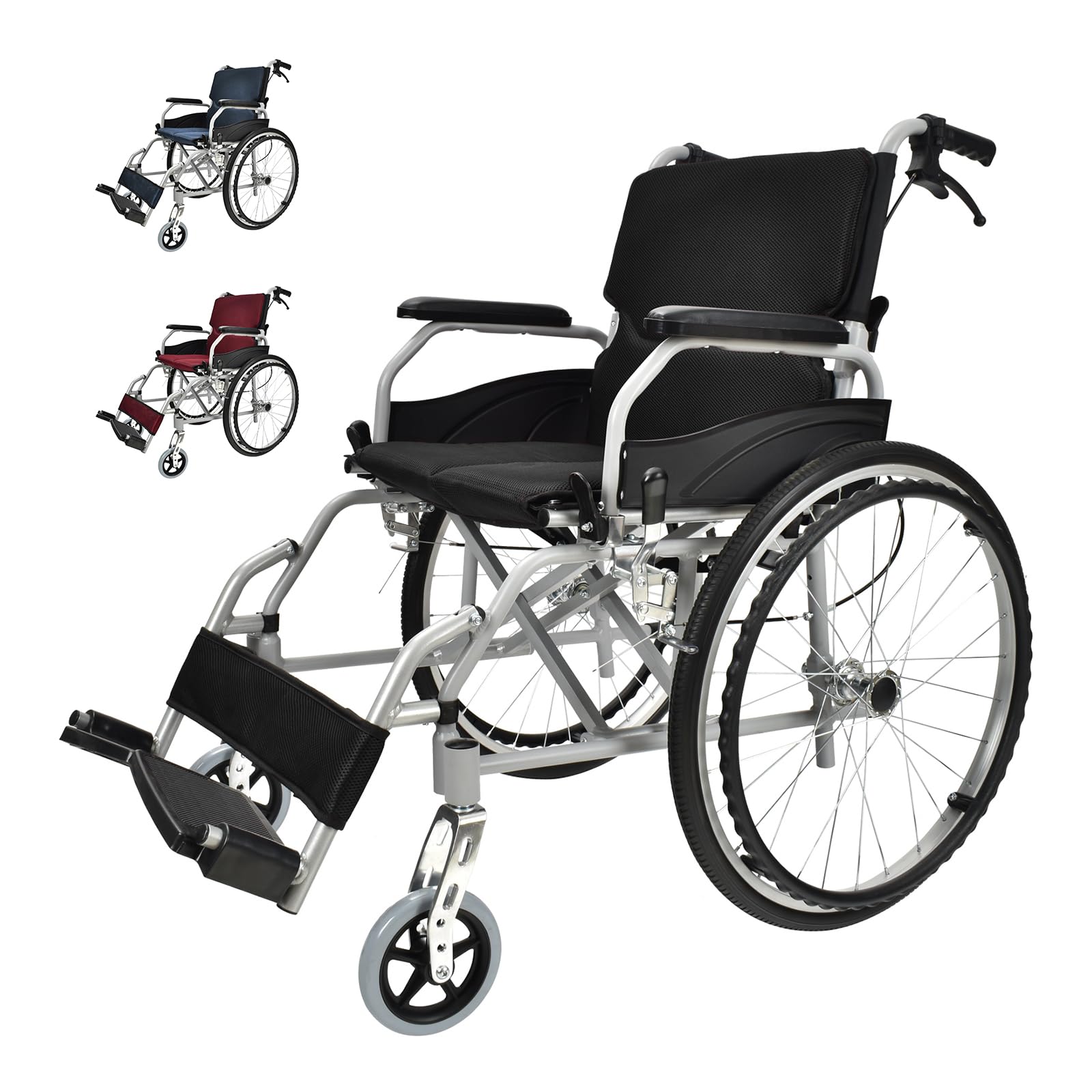 Amazon | Fkstyle 車椅子 軽量 コンパクト 折り畳み式車椅子 介助用 