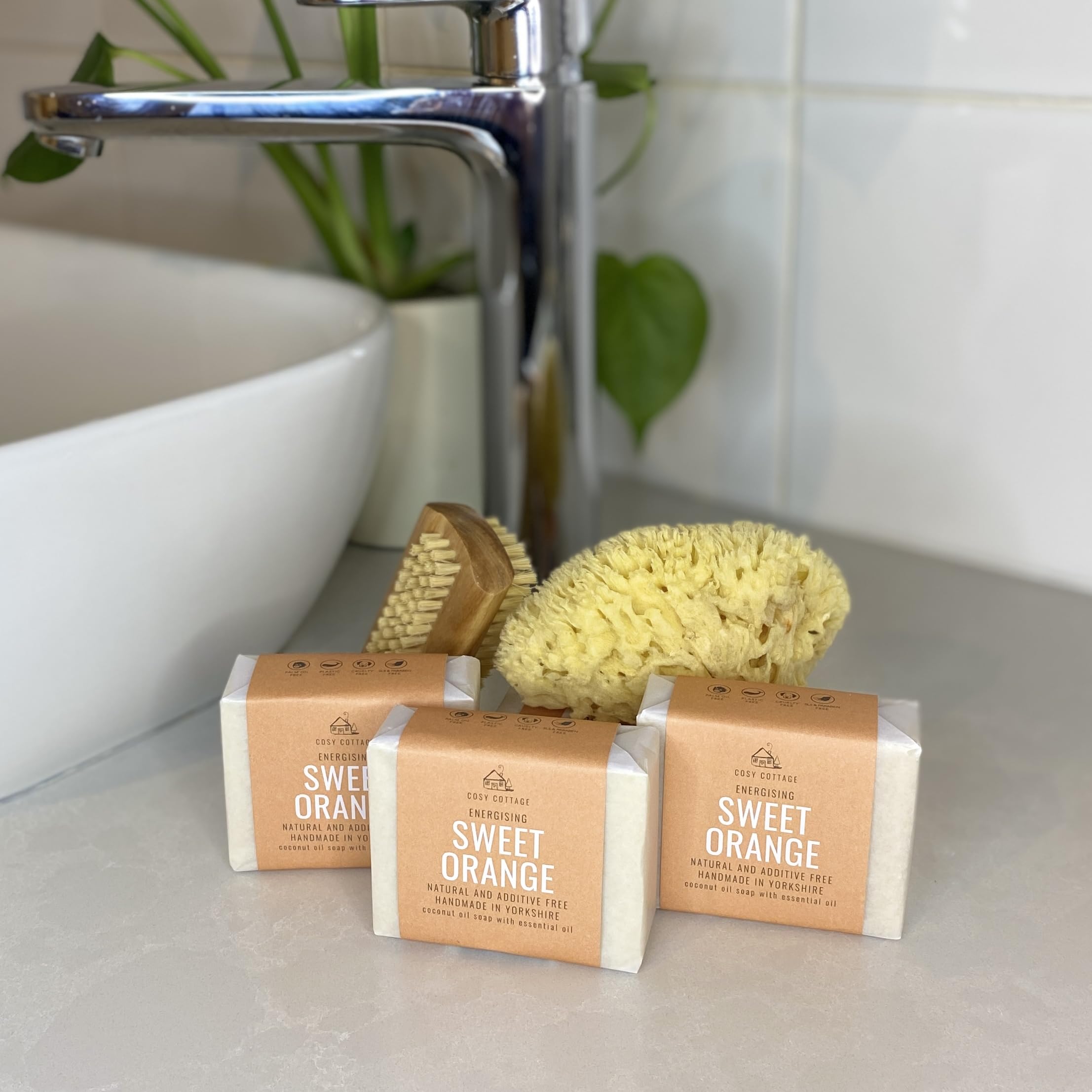 Cosy Cottage Energising Sweet Orange Soap Bar - Bundle Pack of 3 x 110g, Clear, 110 g (Pack of 1) - Image 3