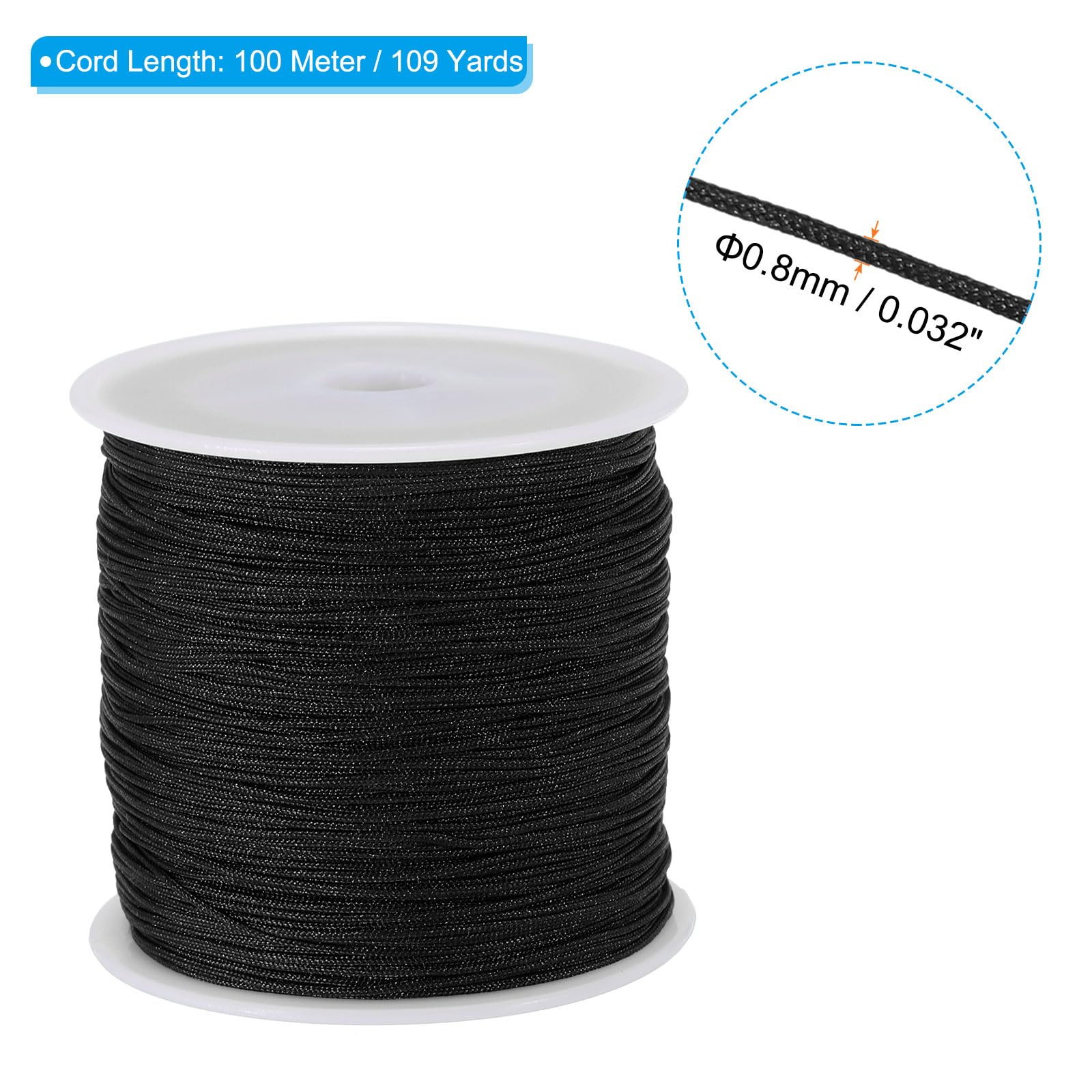PATIKIL 0.8mm x 109 Yard Nylon Satin Cord - Image 2