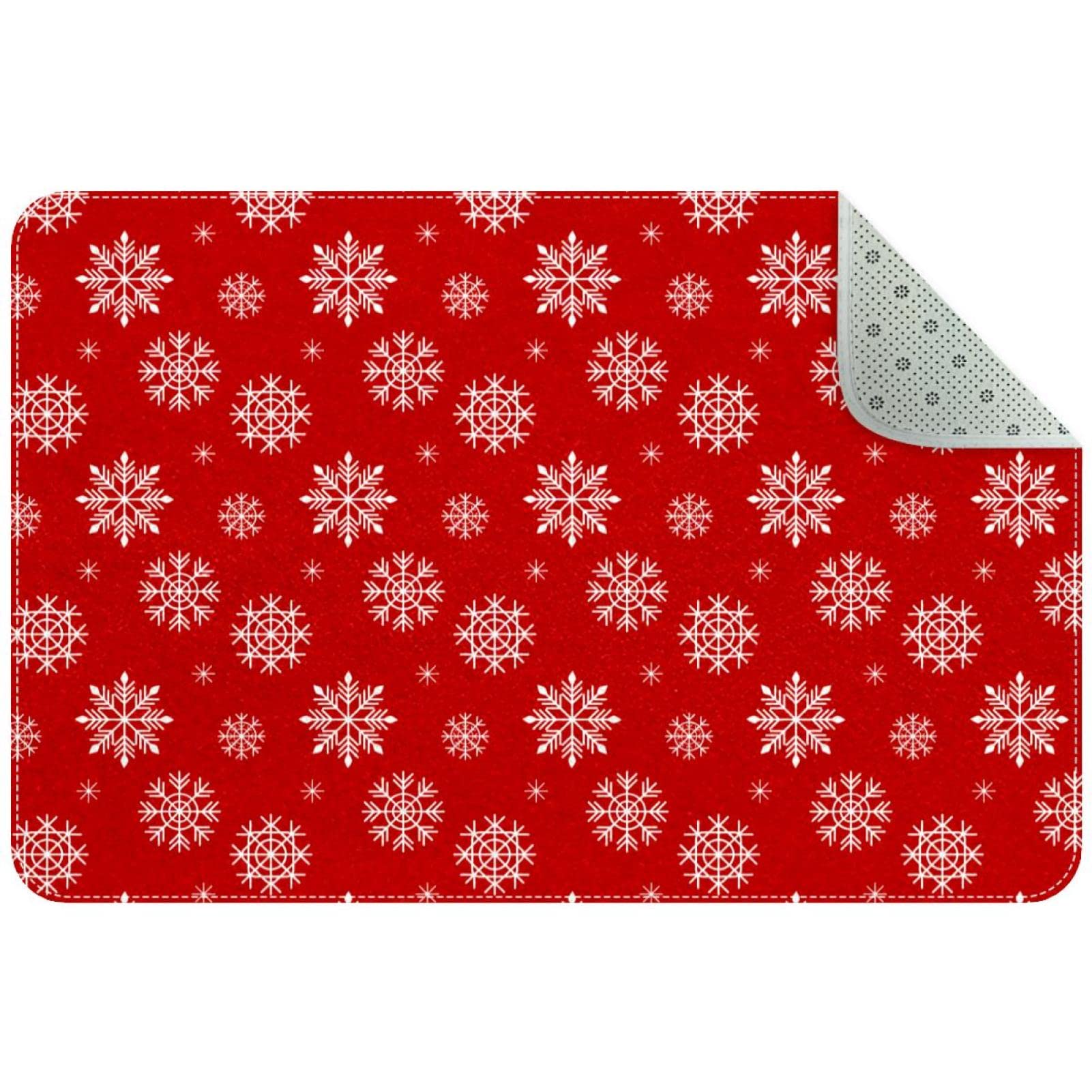 Paillasson flocon de neige antidérapant et lavable pour l'entrée