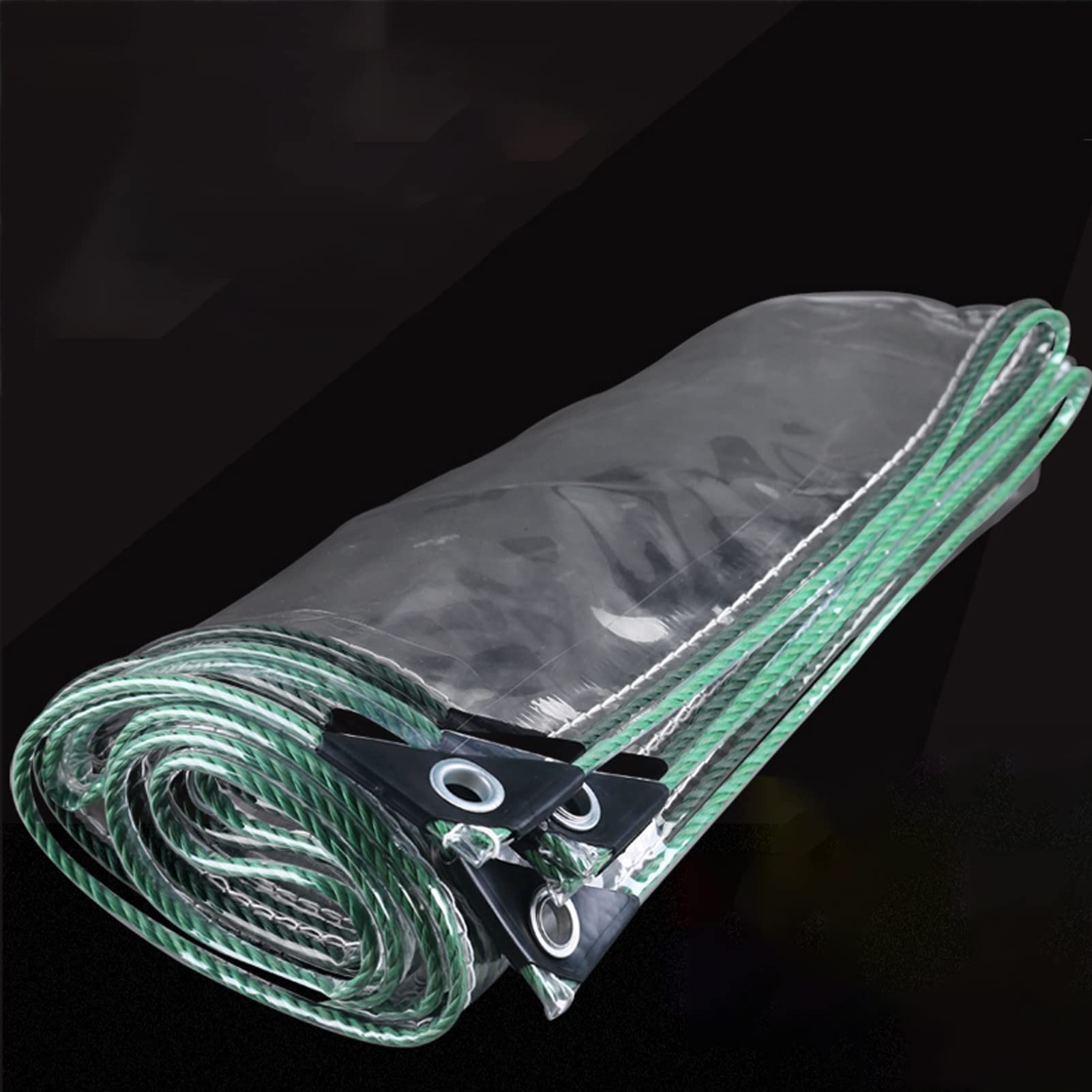 Lona transparente con ojales antitecho roto para carpa impermeable plástica de jardín