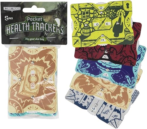 Miniatura 3 de Duradero tamaño de bolsillo Life Health Trackers para juegos de dados de fantasía  Juego de 5 diferentes.