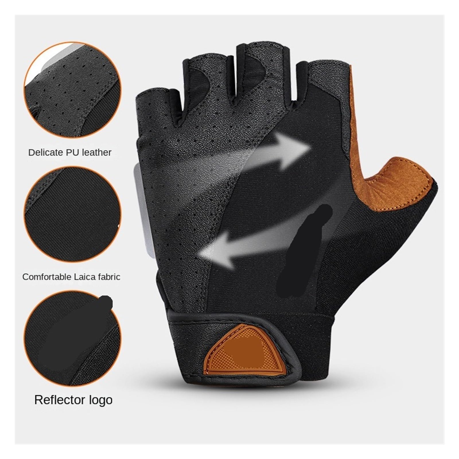 Guanti Palestra Guanti da ciclismo traspiranti con mezze dita bici donna for uomo bicicletta for moto sportivi palestra for corsa fitness Per lo sport