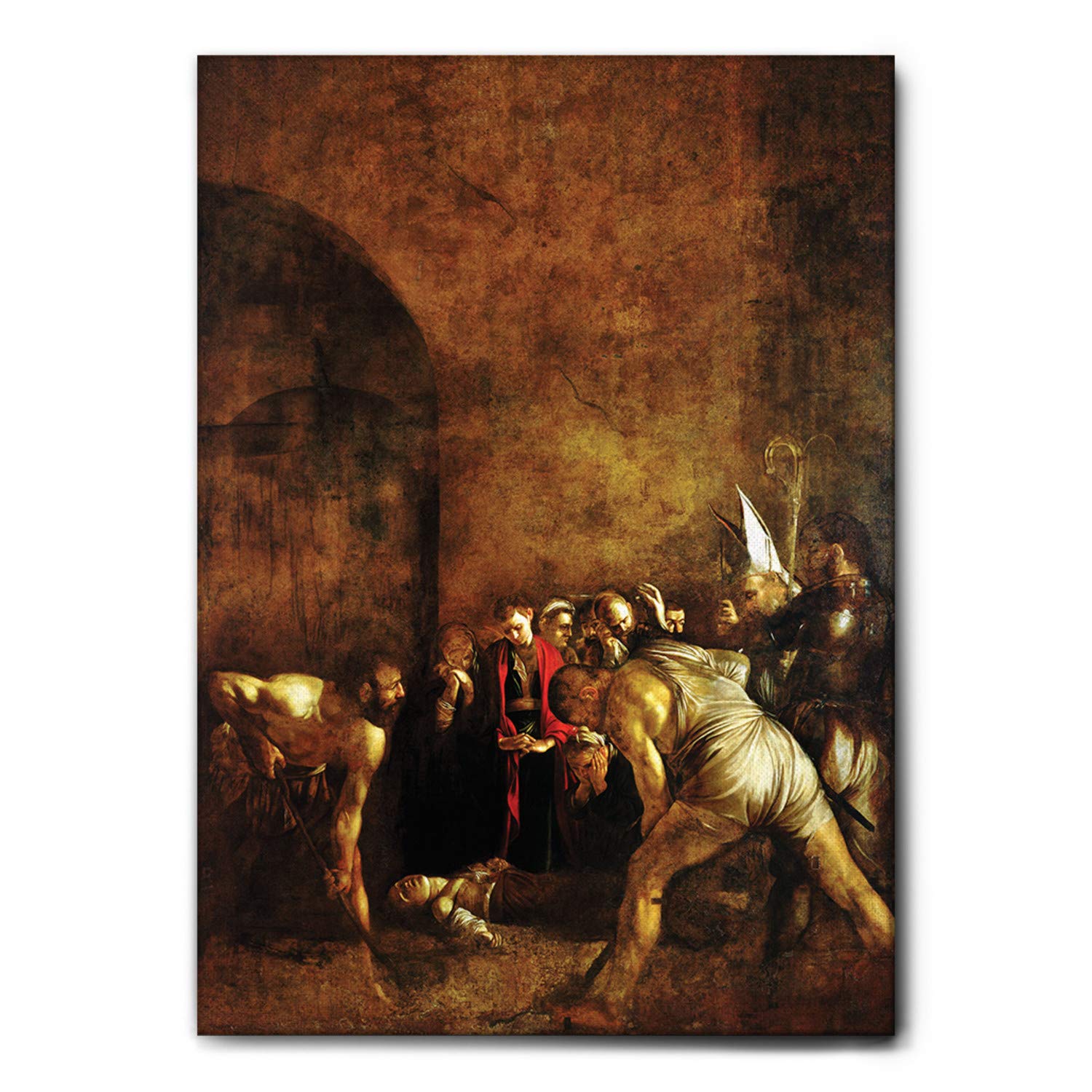 Giallobus - Obraz - Caravaggio - Pogrzeb św. Łucji - Płótno na płótnie - 70x100 - Gotowe do powieszenia - Nowoczesne obrazy do domu