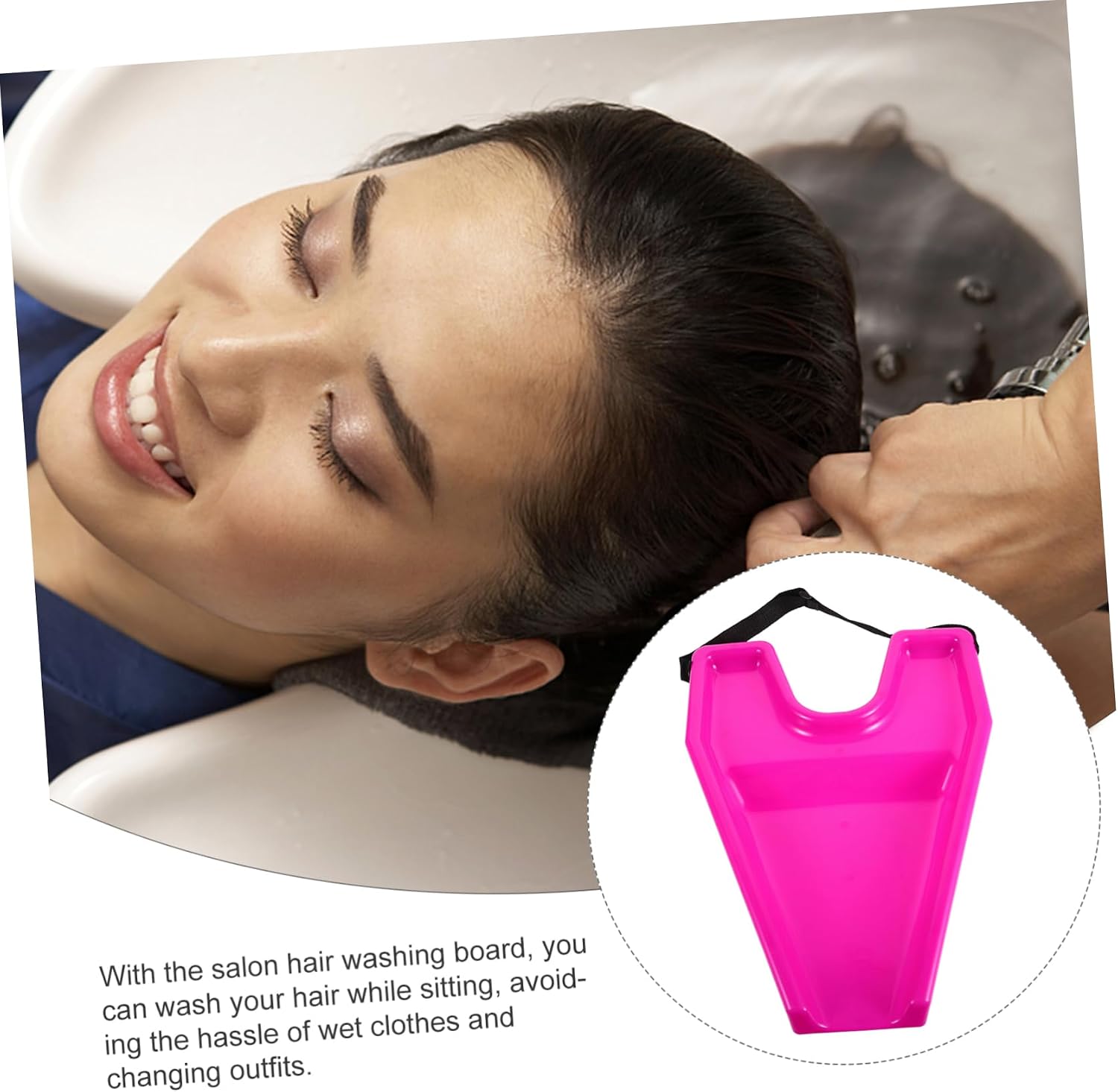 Portable Hair Washing Board Quick Dry Shampoo Tray for Hairstylist Home and Salon Use