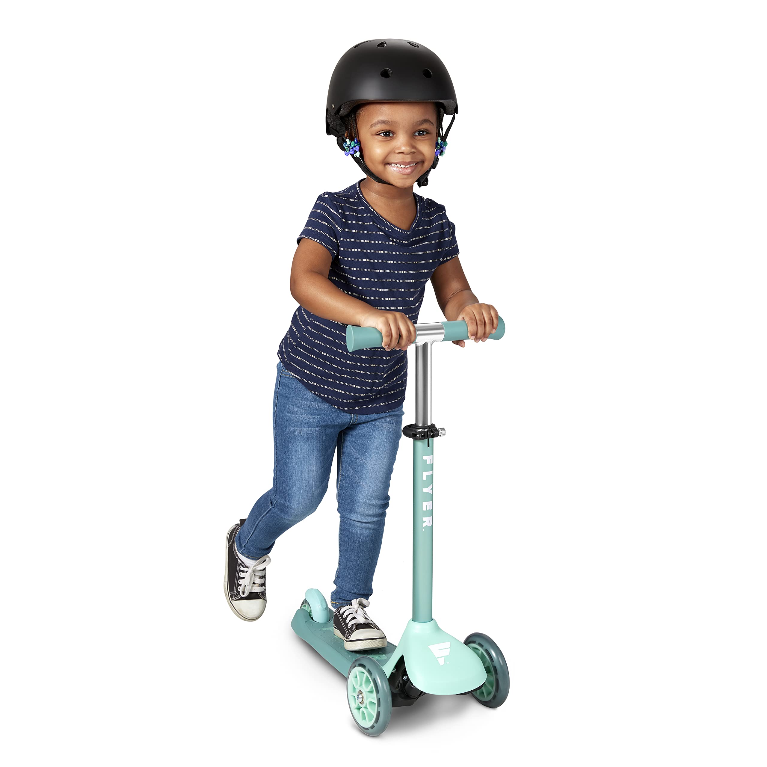 Flyer Glider Jr., Radio Flyer Lean to Steer Toddler Scooter, Teal, for Kids Ages 2-5 Years