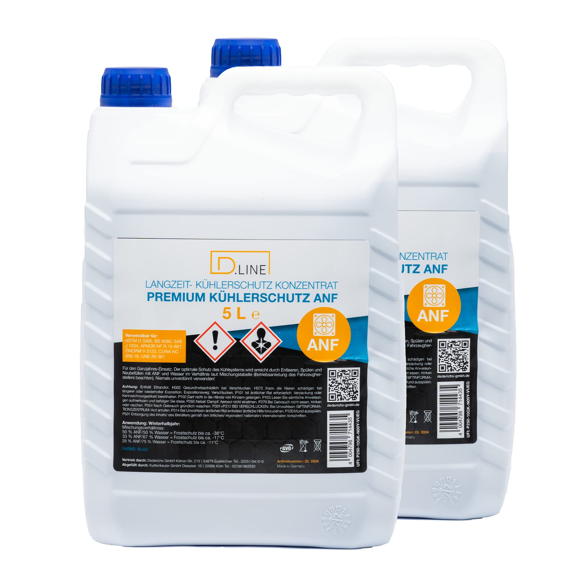 D.LINE Kühlerschutz Konzentrat ANF 40, 5 Liter (2X 5 Liter)