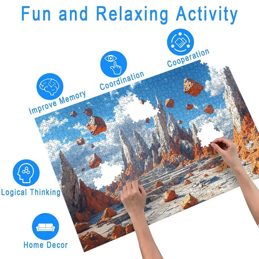 Puzzle 1500 Piezas Montaña para Adultos, Puzzle Paisajes de Madera con Caja Regalo para Adultos, Rompecabezas Desafiante para Toda la Familia, Rompecabezas para Regalo Mujer, Regalo Hombre, -5727