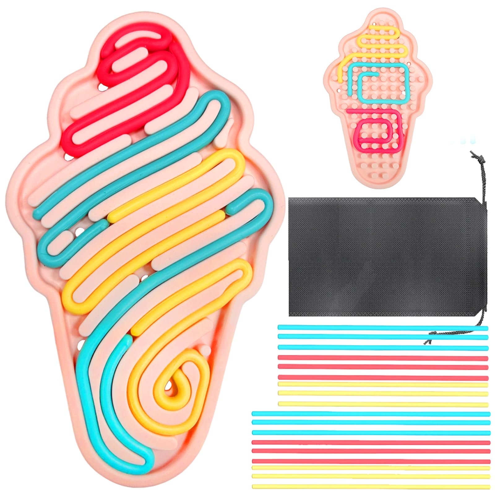 Juvanovo Push Peel Sensory Board, Silicone Sensory Activity Board