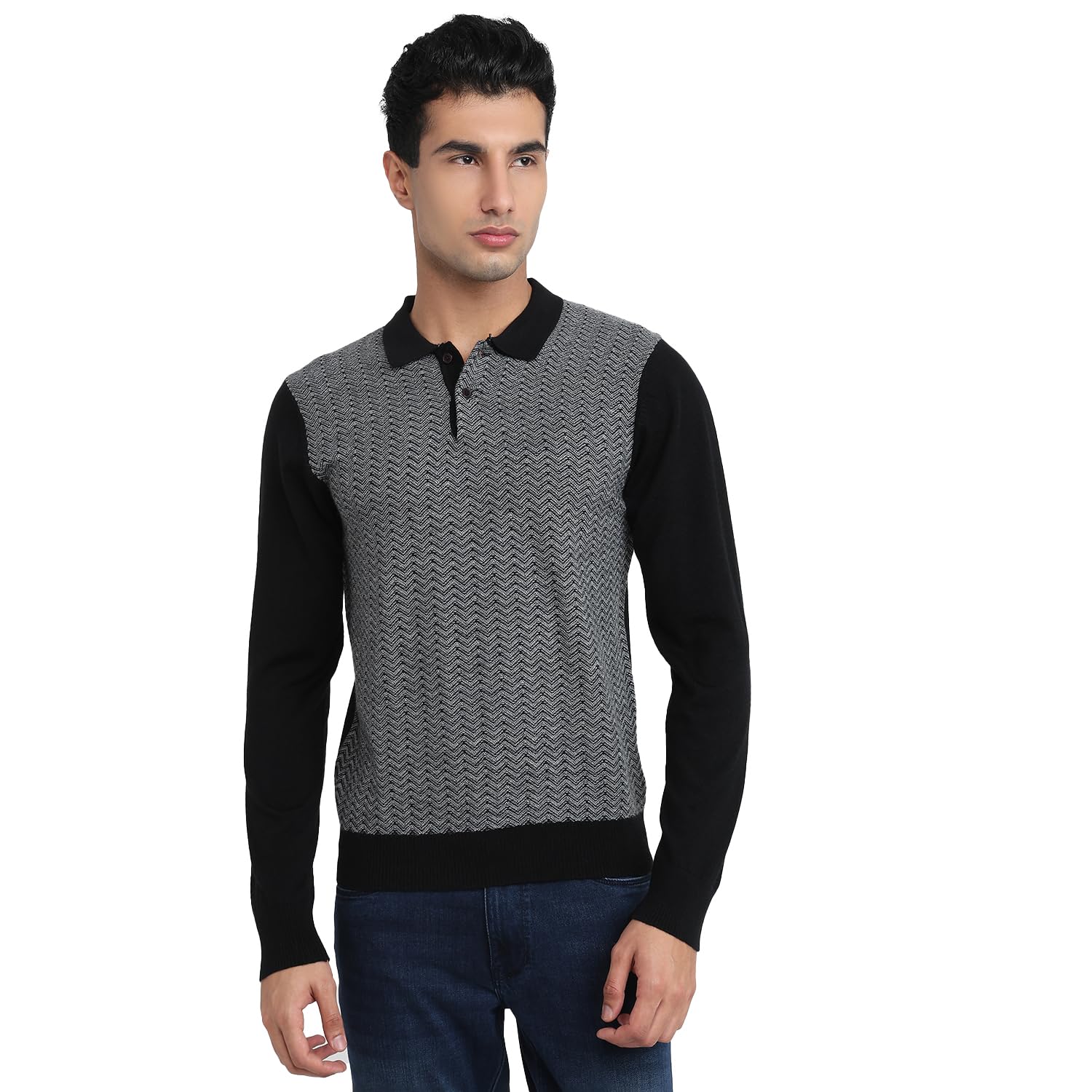 Men Regular Fit Structure Pattern Marino Wool Acryalic Blend Full Sleeve Round Neck Casual Sweater-image-37