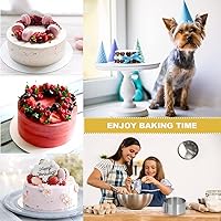 Vista 7 de DOERDO - Cortador de galletas circular ajustable de 6 a 12 pulgadas, molde de pastel para hornear, cortador de pastel redondo, mousse en capas