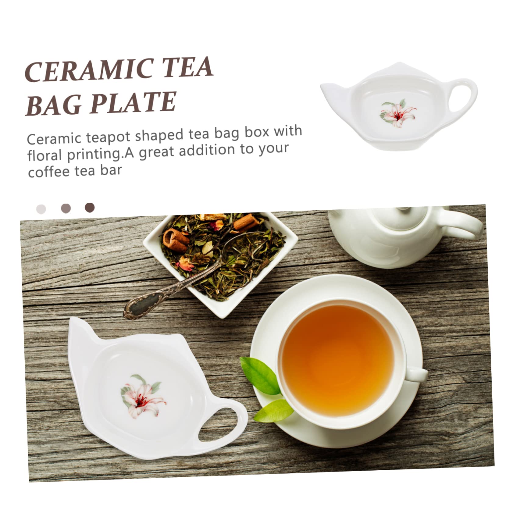 Porte-sachets de Thé en Céramique, Lot de 2 Pièces, pour Thé