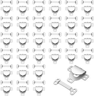 HJZHII 30 Sets Hook and Eye Closures for Clothing, Metal Sewing Hook and Eye Sewing Clasps and Fasteners Replacement Trouser Clasps for Pants Waist Jeans Clothing (Silver)
