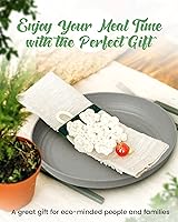 Vista 6 de GREENDISH Juego de platos de paja de trigo, 4 platos de plástico reutilizables irrompibles de paja de trigo, platos llanos Platos profundos