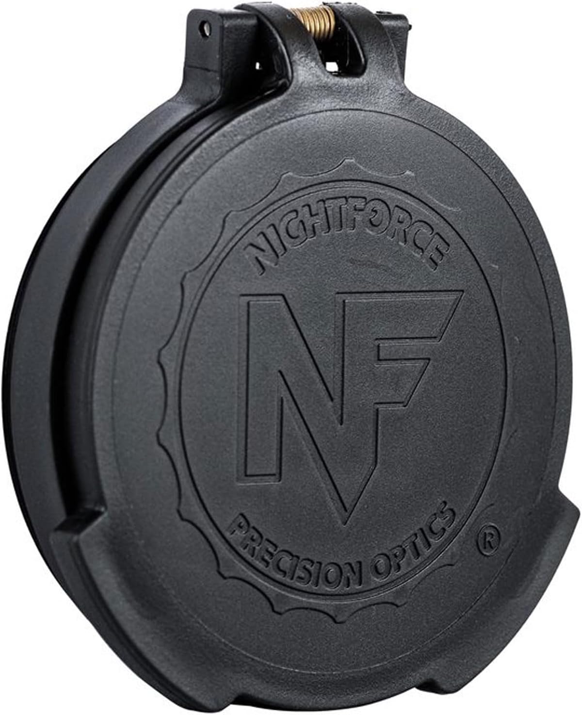 Nightforce Objective Durable Weather-Resistant Spring-Loaded Flip-Up Rotational Lens Caps with Thread-in Attachment