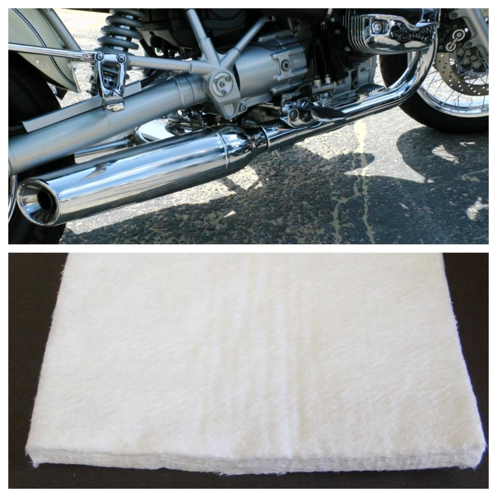 Motorcycle Fiberglass Exhaust Muffler Mat Packing For 2