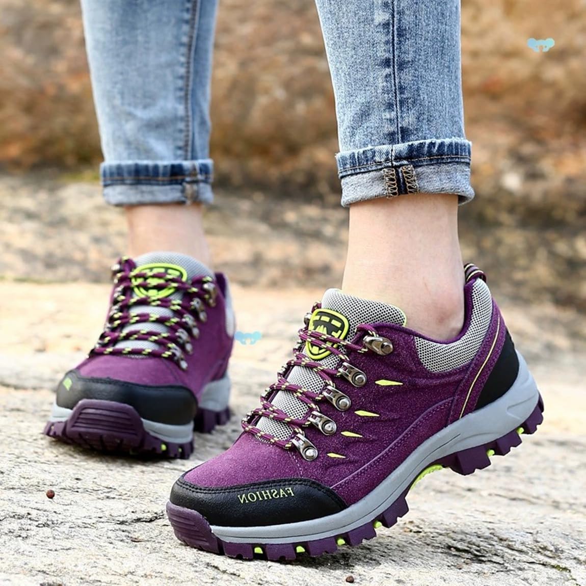 Zapatos de Senderismo Mujer Trekking Antideslizantes Zapatillas de Montaña Ligeras Transpirable Camping Trail Running